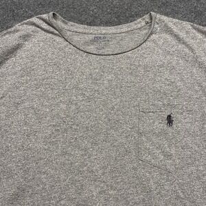 Polo Ralph Lauren Long Sleeve Pocket T Shirt Mens Large Gray Pony Crew Neck